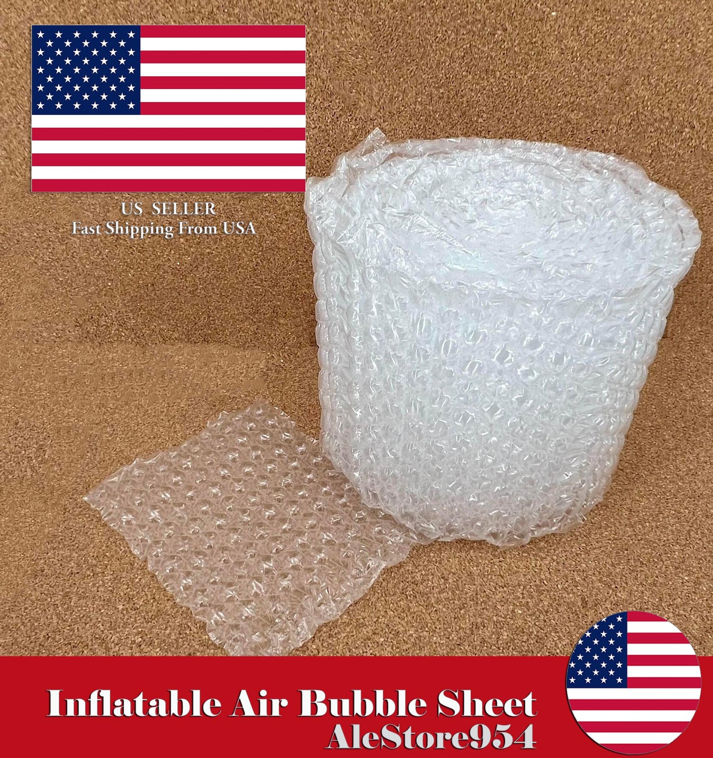 25 ft Inflatable Air Bubble Roll heavy duty nylon barrier bubble wrap.