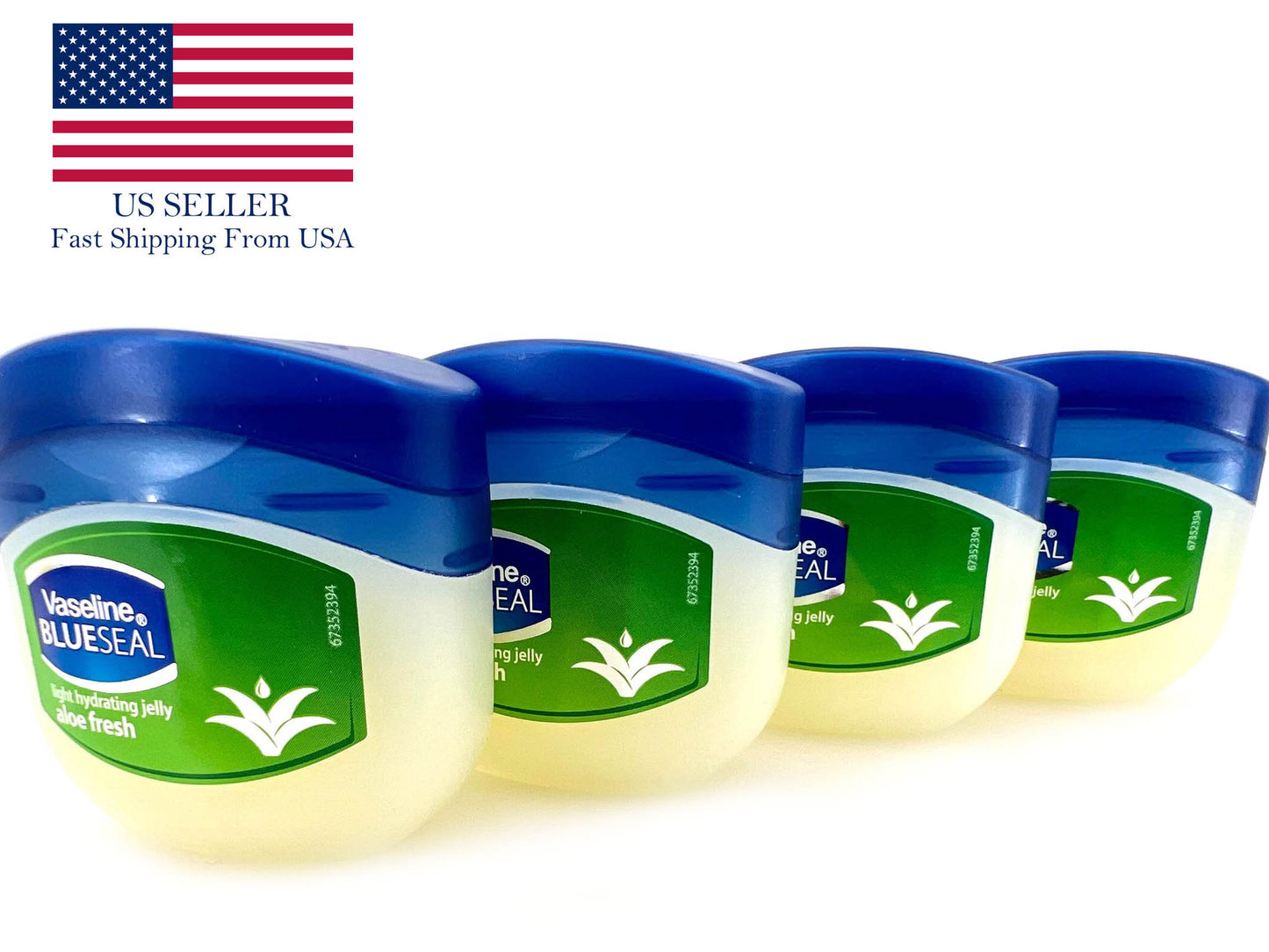 Vaseline BlueSeal Petroleum Light Hydrating Jelly 50ml w/ Aloe Fresh (4 Pack)